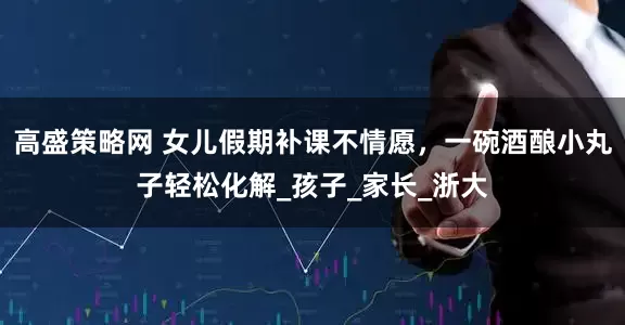 高盛策略网 女儿假期补课不情愿，一碗酒酿小丸子轻松化解_孩子_家长_浙大