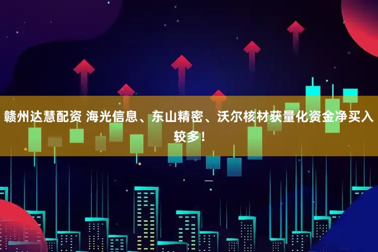 赣州达慧配资 海光信息、东山精密、沃尔核材获量化资金净买入较多！